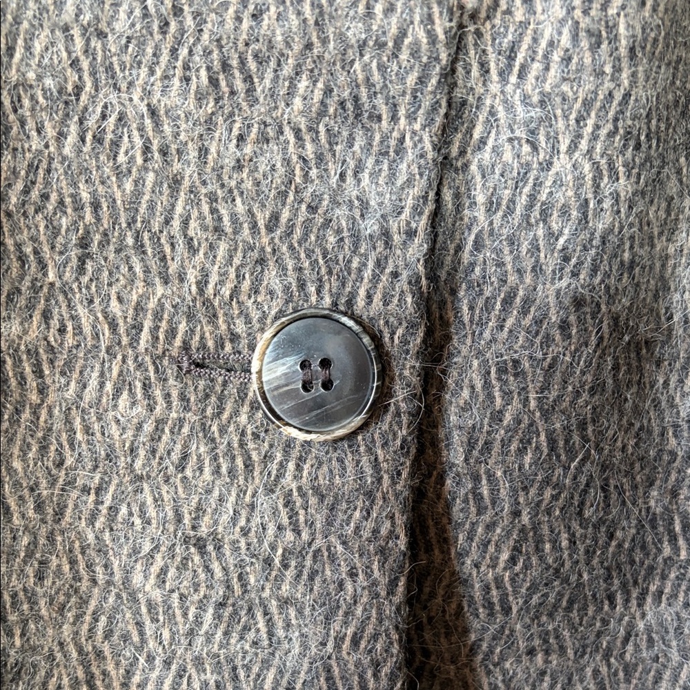 Benetton Gray Wool Blend Women's Coat - Picture 3 of 7